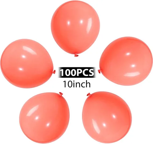Miniatura 2 de Hestya 100 globos coralinos de 10 pulgadas de látex para fiestas, kit de guirnalda de arco para bodas, despedidas de soltera, graduación