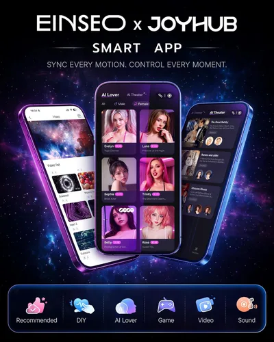 Miniatura 5 de Juguetes sexuales para hombres Bomba de pene - EINSEO AI Sync Masturbador masculino impermeable con 7 modos de succión, empuje, rotación y 7 modos