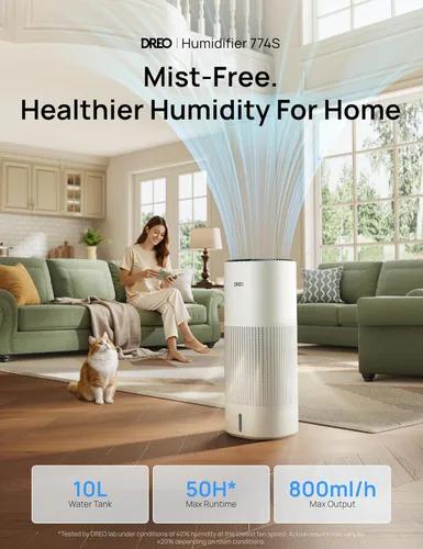 Miniatura 2 de Dreo Humidificador Evaporativo Inteligente para Habitación Grande hasta 1000 pies², 800ml/h Humidificadores de Aire de Alta Salida para Dormitorio