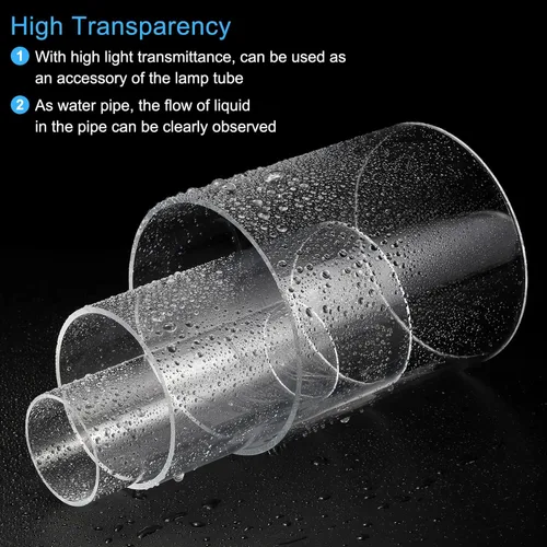 Miniatura 5 de MECCANIXITY Tubo acrílico transparente rígido redondo tubo 145 mm (5.7 ") ID 150 mm (6") OD 6" para lámparas y linternas, sistema de refrigeración