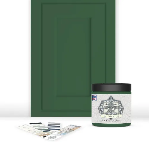 Miniatura 205 de Pintura TODO EN UNO, Abbey (gris cálido), Muestra de 8oz - Pintura duradera para gabinetes y muebles. Imprimación y capa superior incorporadas,