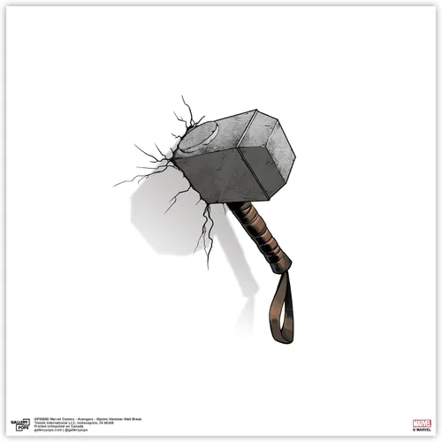 Miniatura 10 de Trends International Gallery Pops Marvel Comics Avengers - Póster de pared de martillo Mjolnir para pared, 12 x 12 pulgadas, versión enmarcada