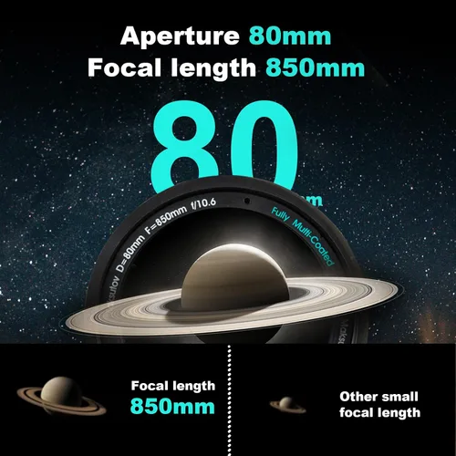 Miniatura 2 de Telescopios Maksutov-Cassegrain para adultos de astronomía, telescopio compuesto catadióptrico de 80 mm de apertura y 850 mm de longitud focal