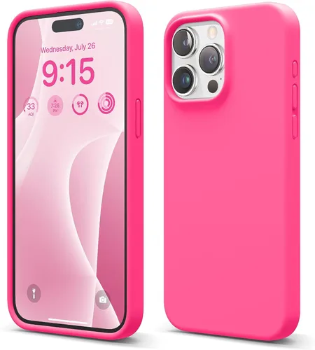 Miniatura 28 de elago Funda compatible con iPhone 15 Pro Max, de silicona líquida, funda protectora de cuerpo completo, a prueba de golpes, funda delgada