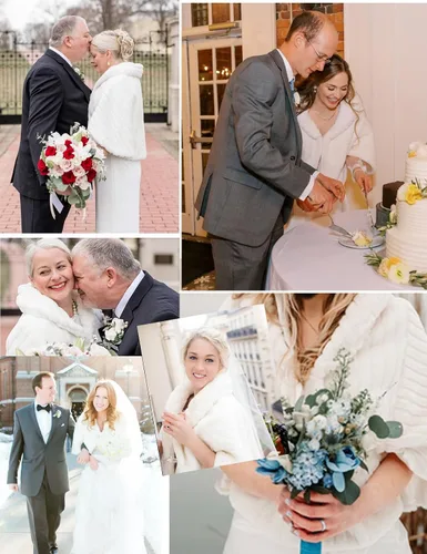 Miniatura 7 de BEAUTELICATE Chal de piel sintética para mujer, abrigo de piel suave para eventos de boda de invierno