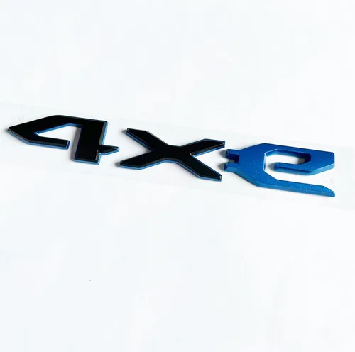 Emblema 4xe de reemplazo para Jeep 2021-2023 Wrangler Puerta trasera oscilante 4Xe Adhesivos de emblema 68490886AB (Negro y Azul)
