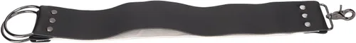 Miniatura 6 de Strop de cuero negro con ganchos de anclaje de latón para afilar cuchillos, rasurar corte recto, herramienta de limpieza duradera para maquinillas