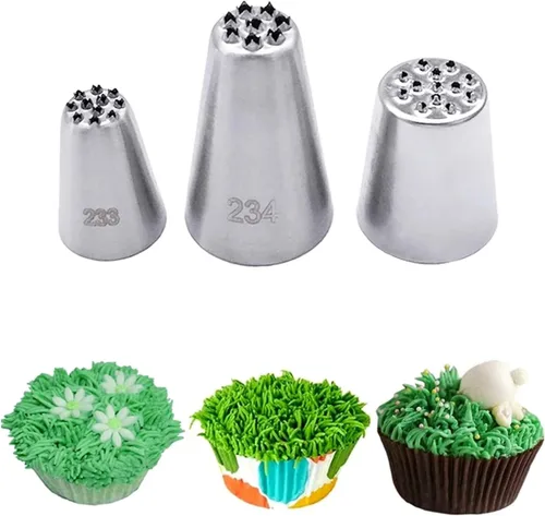 Miniatura 10 de Puntas de Glaseado Grandes, Punta de Manga Pastelera Eclair Churro Macaron Estrella Redonda para Decorar Pasteles, Cupcakes, Galletas, 5 Piezas F