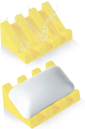Miniatura 13 de Jabonera de silicona para jabón en barra, soporte para jabón para ducha y baño, bandeja autodrenante en cascada para secado, mantiene las pastillas