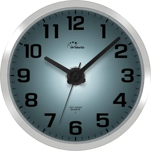Miniatura 10 de WallarGe Reloj de pared con luz nocturna para dormitorio, reloj de pared iluminado silencioso que brilla en la oscuridad, funciona
