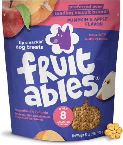 Miniatura 32 de Fruitables Golosinas horneadas para perros, golosinas saludables de calabaza para perros, bajas en calorías y deliciosas, sin trigo, maíz o soja