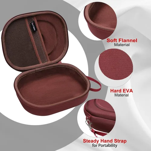Miniatura 3 de LTGEM - Funda dura de EVA para JBL Live 770NC/660NC/650BT/460NC/670NC/400BT/500BT y JBL Tune Burdeos
