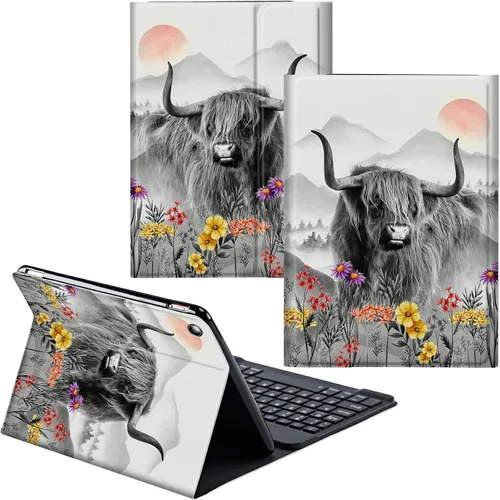 Miniatura 45 de Funda para Samsung Galaxy Tab S6 Lite 2022/2020 Teclado inalámbrico desmontable y cubierta de soporte de piel sintética Funda protectora