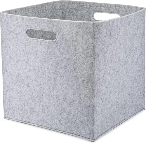 Miniatura 11 de Parker - Cubo de almacenamiento plegable de fieltro para bebé, cubos de almacenamiento de 11 pulgadas para organizador de cubos, organizadores