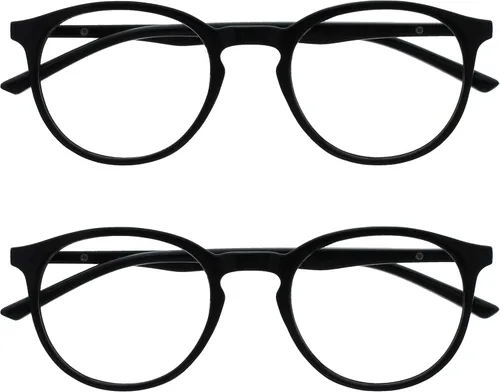 Miniatura 24 de OPULIZE MET - Lentes de lectura con bloqueo de luz azul para mujeres y hombres, marco redondo delgado con bisagras de resorte, resistentes a los 1