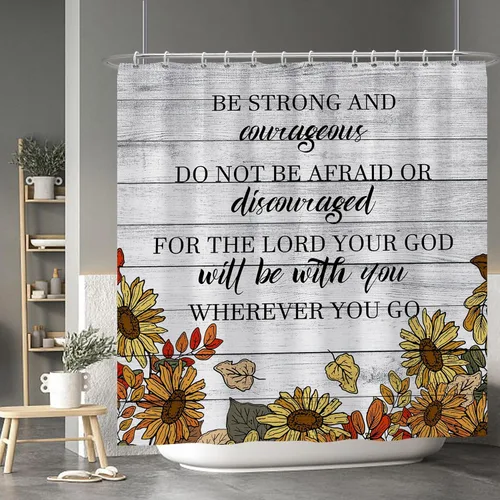 Miniatura 44 de Baocicoo - Cortina de ducha de abeja de miel, diseño de abeja de caricaturas, pista voladora, rústica, floral, para baño, decoración de bañera