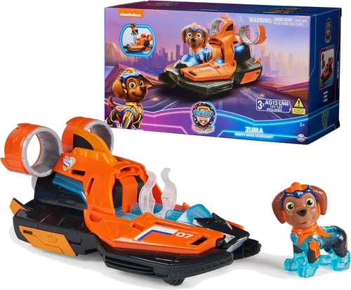 Miniatura 11 de Paw Patrol: The Mighty Movie, camión de juguete de construcción con Rubble Mighty Pups, figura de acción, luces y sonidos, juguetes para niños