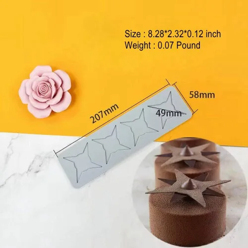 Miniatura 3 de Molde de encaje de hojas huecas 3D para fondant, molde de múltiples hojas y flores para dulces, chocolate, azúcar, decoración de pasteles, parte