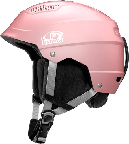 Miniatura 12 de Findway Casco de esquí profesional, casco de snowboard compatible con gafas, [forro extraíble y certificado de seguridad] a prueba de golpes y Negro