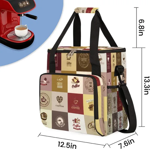 Miniatura 2 de Juego de Bolso Portátil para Iconos de Café, Compatible con Keurig K-Mini o Plus, Estuche de Transporte para Cafetera de Porción Única, Incluye