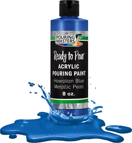 Miniatura 17 de Pouring Masters Royal Blue Metallic Pearl - Pintura acrílica para verter lista para verter – Pintura acrílica líquida premezclada de 32 onzas