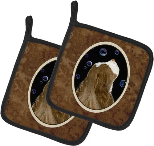 Miniatura 168 de Caroline's Treasures SS8617PTHD - Juego de soportes para ollas de cocina resistentes al calor, almohadillas calientes para horno para cocinar, Husky