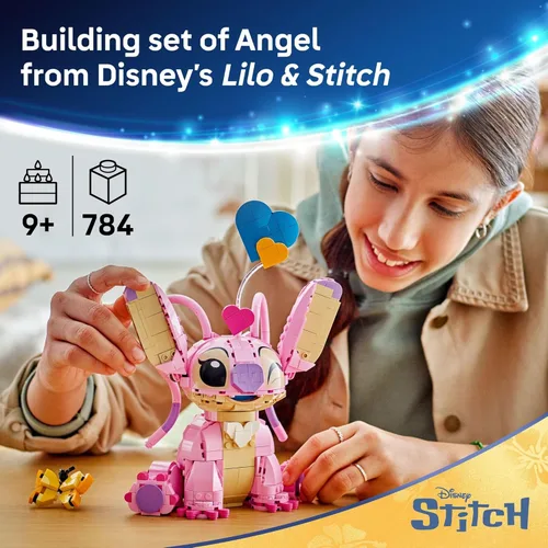 Miniatura 2 de LEGO Disney Angel Lilo & Stitch Juguete para niños, decoración de habitación y juego de construcción para niñas y niños, a partir de 9 años, idea