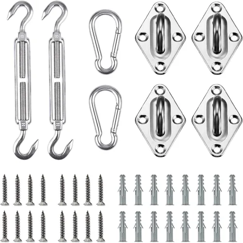 Miniatura 7 de Artpuch Kit de accesorios para toldo de 5 pulgadas para toldo rectangular cuadrado, instalación al aire libre, acero inoxidable 304