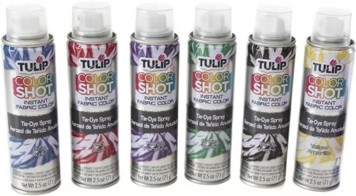 Miniatura 2 de Tulip ColorShot Pintura en aerosol instantánea para tela de teñido anudado, mini latas de pintura en aerosol para tela de color permanente, paquete