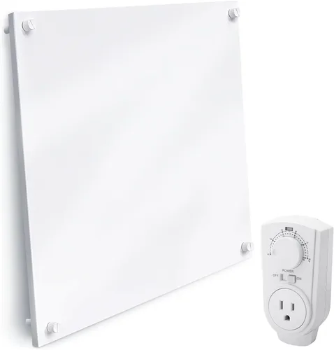 EconoHome - Panel calefactor de pared con termostato - Calefactor eléctrico montado en pared para uso interior - Calefactor convector de 400 vatios