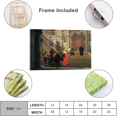Miniatura 2 de L Eminence Grise-Jean Leon Gerome Picture Print Canvas Poster Wall Paint Art Posters Decor Modern Home Artworks 12x18inch(30x45cm)