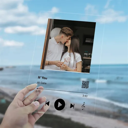 Miniatura 4 de Placa personalizada para canción de Spotify, marco de fotos personalizado, decoración artística, placa acrílica de Spotify, regalo de arte