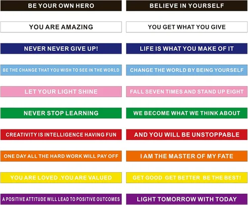 Miniatura 2 de Pulseras de goma con cita motivacional, pulseras de silicona inspiradoras de colores, pulseras elásticas unisex para hombres, mujeres