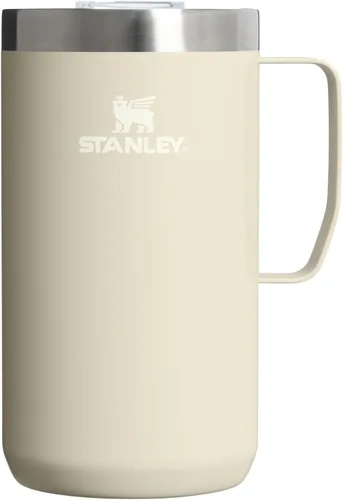 Miniatura 11 de STANLEY Everyday Camp Mug de 24 onzas, tapa para beber, taza para café, té y bebidas, taza de café aislada de acero inoxidable, sin BPA, color ceniza