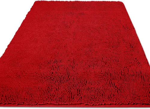 Miniatura 187 de Yeaban Alfombra de pasillo de baño de 24 x 72 pulgadas, antideslizante, alfombra de baño larga de felpilla gruesa, absorbente y lavable, alfombra