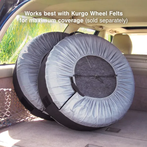 Miniatura 3 de Kurgo Seasonal Tire Tote & Wheel Felts Spare Tire Cover Portable Wheel Bags Winter Tire Cover Eco-Friendly Tire Totes Handle for Easy