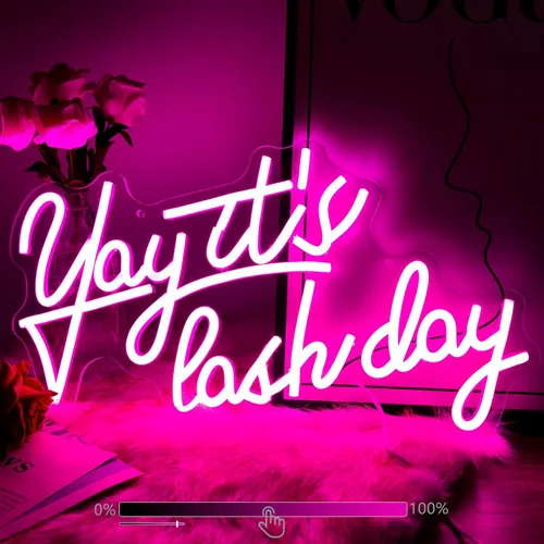 Miniatura 8 de Letrero de Neón "It's a Vibe", Letreros de Neón para Decoración de Pared, Letreros LED Rosas Regulables para Dormitorio, Letreros de Luz de Neón