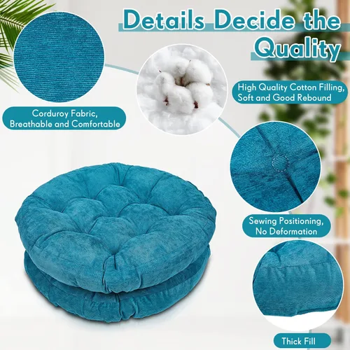 Miniatura 4 de Almohadas de suelo redondas y cuadradas Jerify 55.9 x 55.9 cm gran almohada redonda de meditación para el suelo para salón de clases meditación