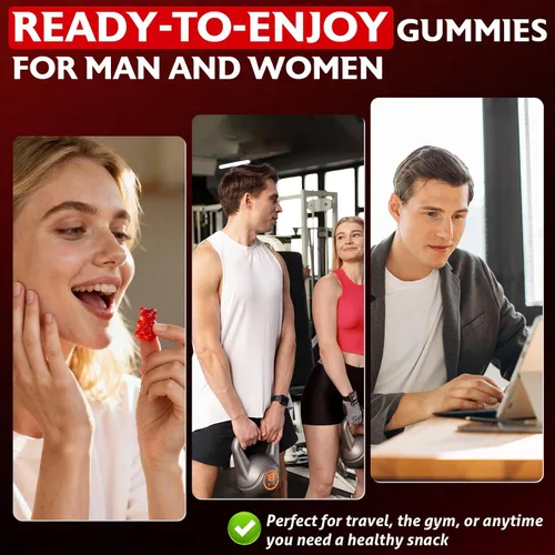 Miniatura 7 de Gomitas de monohidrato de creatina para mujeres y hombres, taurina y B6, gomitas masticables de creatina preentrenamiento para máxima fuerza
