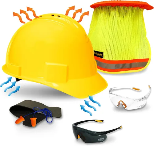Miniatura 8 de KwikSafety - Charlotte, NC - Sombreros duros [Ala completa, estilo gorra, estilo de escalada] Tipo 1, Clase C ANSI OSHA Negro (Premium)