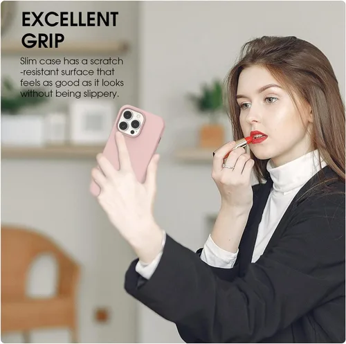 Miniatura 7 de Funda compatible con iPhone 13 Pro 2021, silicona líquida de gel suave de goma de 3 capas de cobertura completa