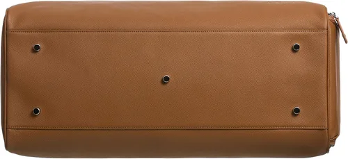 Miniatura 8 de Bolsa de viaje de piel auténtica con compartimento para zapatos, bolsa de fin de semananoche, bolsa de mano, Marrón