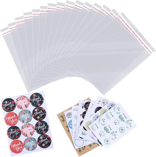 Miniatura 8 de 300 bolsas de celofán resellables transparentes grandes de 9 x 12 pulgadas para productos de embalaje, bolsas de regalo de plástico autosellantes