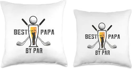 Miniatura 3 de Best Dad By Par Funny Golf Lover Quote Throw Pillow