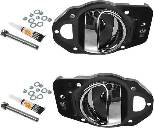 Miniatura 73 de TRQ Juego de 2 manijas de puerta interior trasera cromada y cachemira para Chevy GMC