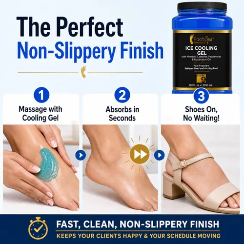 Miniatura 7 de Foot SPA - Gel de masaje para pedicura, gel refrescante con acabado de mentol y menta para pedicura profesional, sin sulfatos, sin silicona, sin