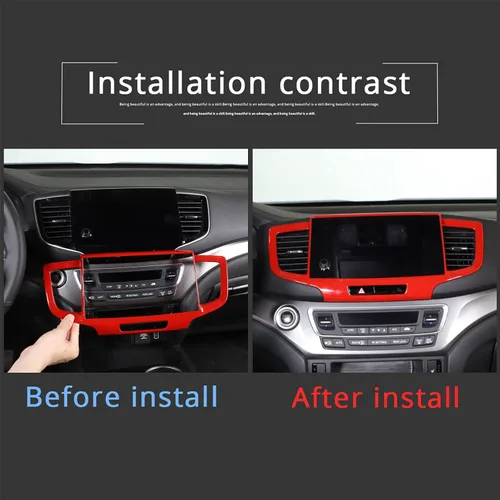 Miniatura 4 de Marco del Panel de Navegación del Tablero para Honda Pilot 2019-2022/ Ridgeline 2021-2023/ Passport 2019-2023, Material ABS Accesorios de Moldura