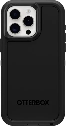 OtterBox Funda para iPhone 15 Pro MAX (solo solamente) Defender Series XT, color negro, sin pantalla, resistente, se ajusta a MagSafe, accesorio con