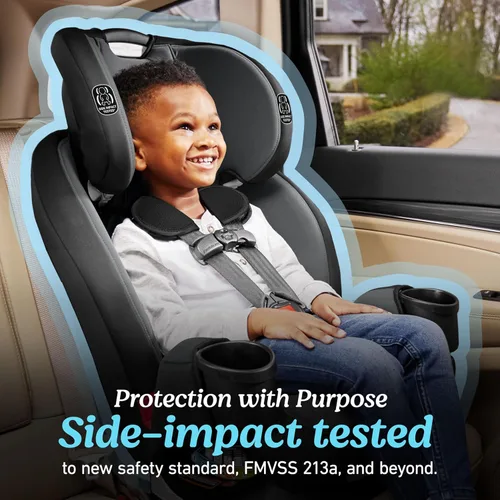 Miniatura 3 de Graco TriRide - Asiento convertible 3 en 1 para automóvil, elevador de respaldo alto, modos de orientación delantera y trasera, adecuado desde