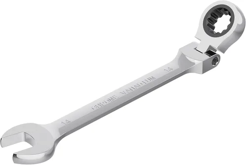Miniatura 15 de Llave combinada de trinquete de cabeza flexible de 0.906 in, métrica, 72 dientes, caja de trinquete de 12 puntos y herramientas de llave de extremo